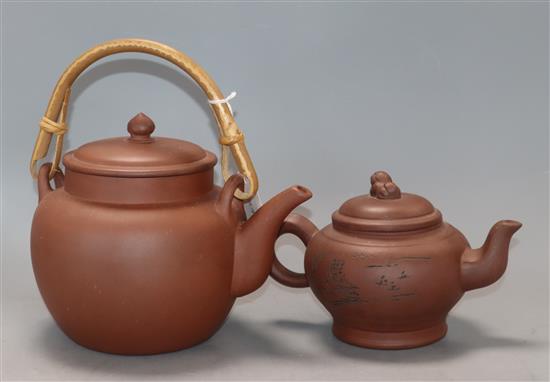 Two Chinese Yixing teapots